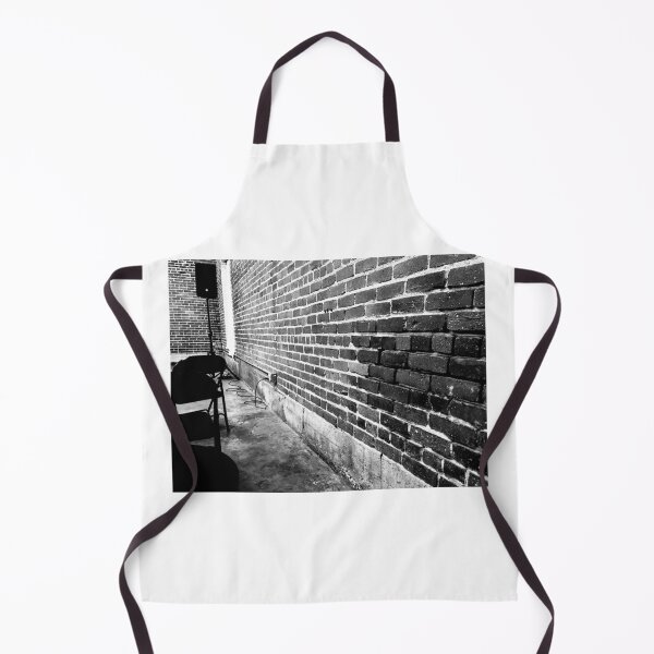 Item preview, Brick Building and chairs in black and white  designed and sold by TM Art.
