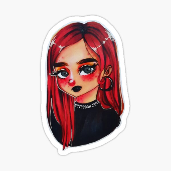 Item preview, Red Glam girl character by neveedah jafri designed and sold by NeveedahJafri.