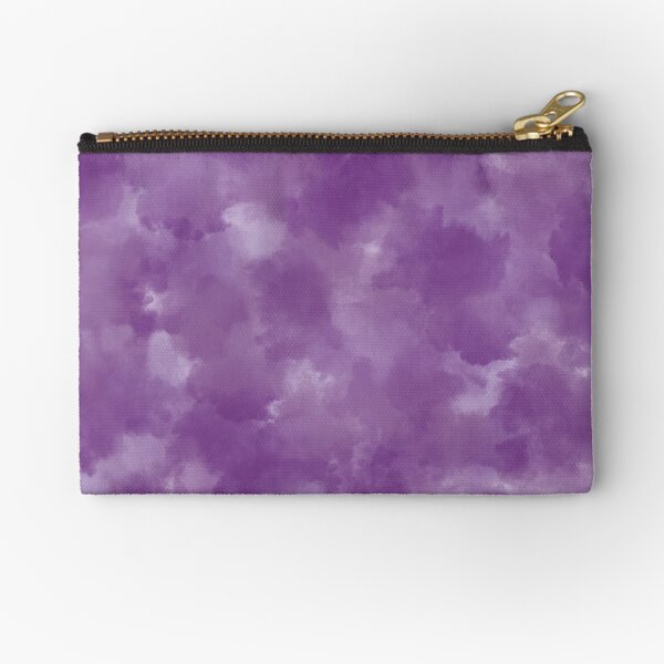 Purple Powder Blast Pattern Zipper Pouch
