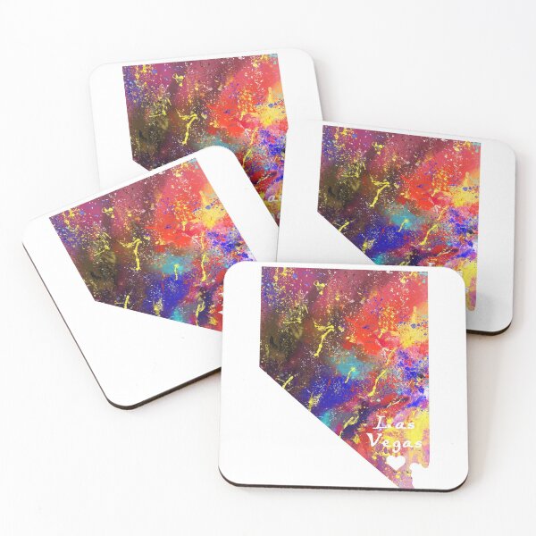 Item preview, Las Vegas Love Heart Watercolor design map quote d designed and sold by vividpixelusa.