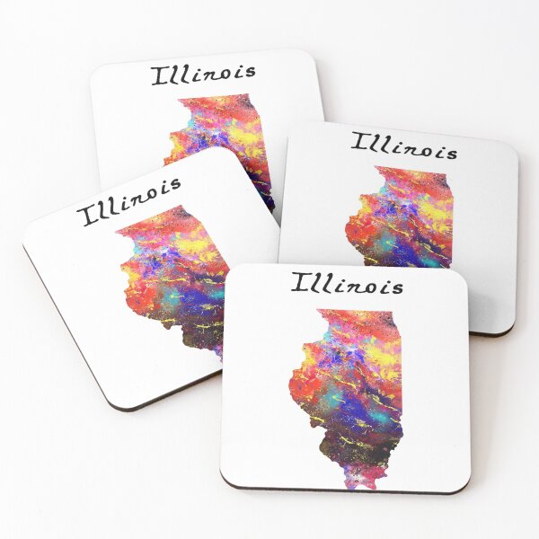 Item preview, Illinois Watercolor design map quote definiton designed and sold by vividpixelusa.