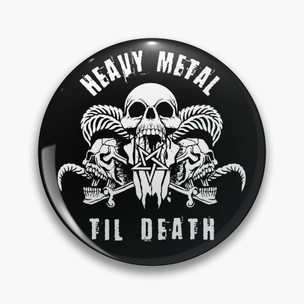 Heavy metal buttons, 30) Heavy Metal Music Pins & Pin Back Buttons - TPNC