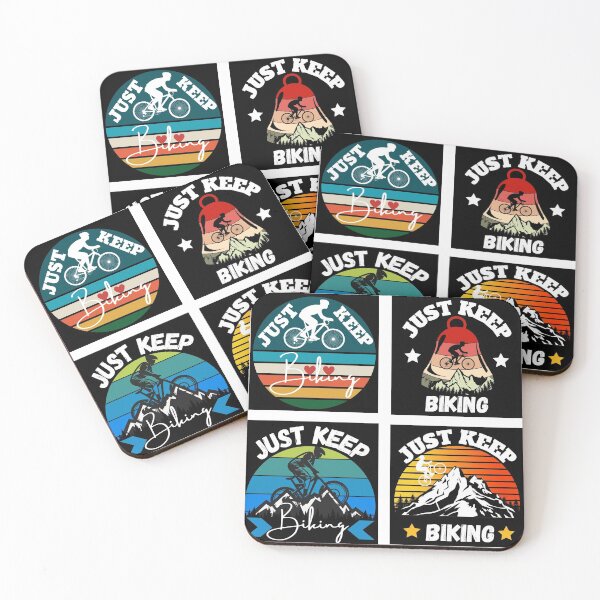 Item preview, just keep biking sticker pack designed and sold by UnboundFull.