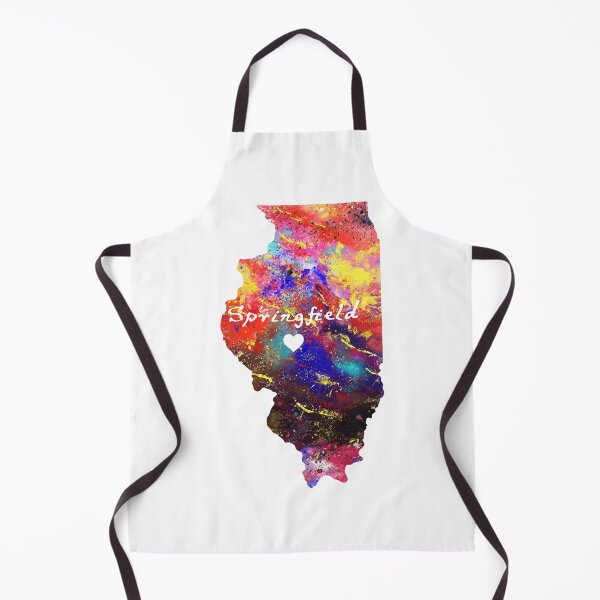 Item preview, Springfield Love Heart Watercolor design map quote designed and sold by vividpixelusa.