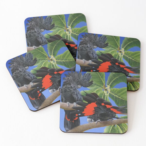 Item preview, Red-tailed Black Cockatoos designed and sold by HaidiBeard.