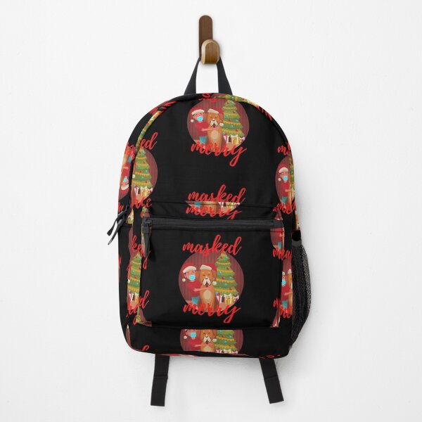 Item preview, Boy and Dog with Santa Hat Masked and Merry Christmas designed and sold by ARUN VASWANI.