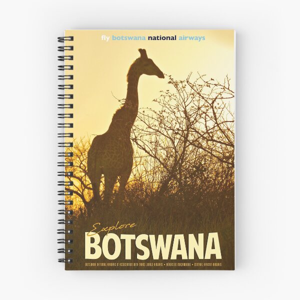 Item preview, Vintage-Style Botswana Travel Poster designed and sold by travelwitheric.