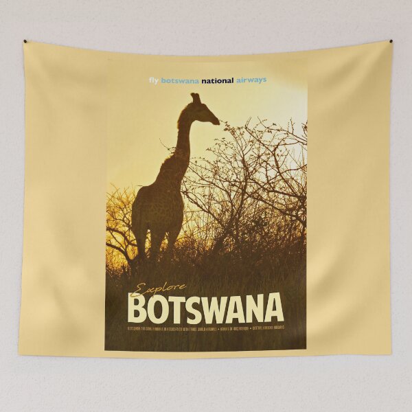 Item preview, Vintage-Style Botswana Travel Poster designed and sold by travelwitheric.