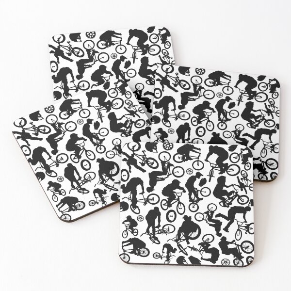 Item preview, BMX Riders Black Pattern - Action Sports Cycling Art designed and sold by LouDSarG.