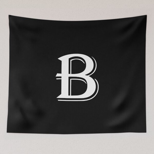 Item preview, White Algerian letter B on black  designed and sold by Alphabetss.