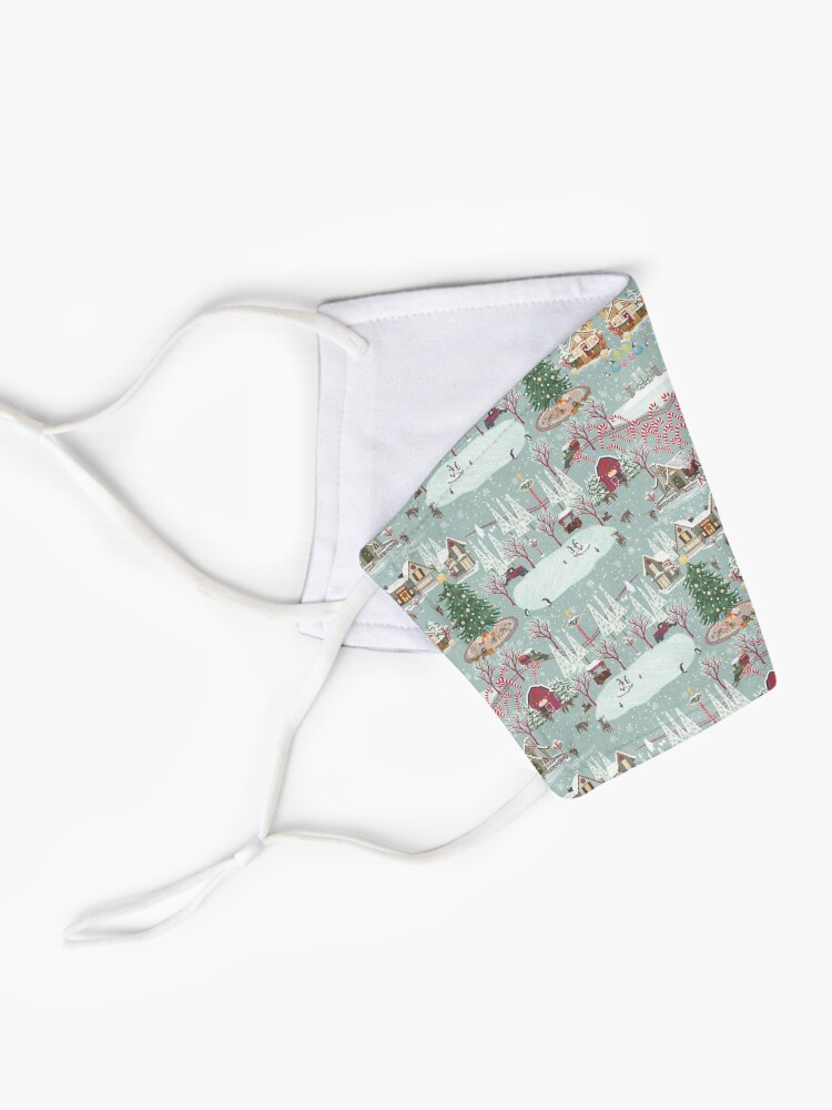 Alternate view of The North Pole - Winter Wonderland Pattern Mask