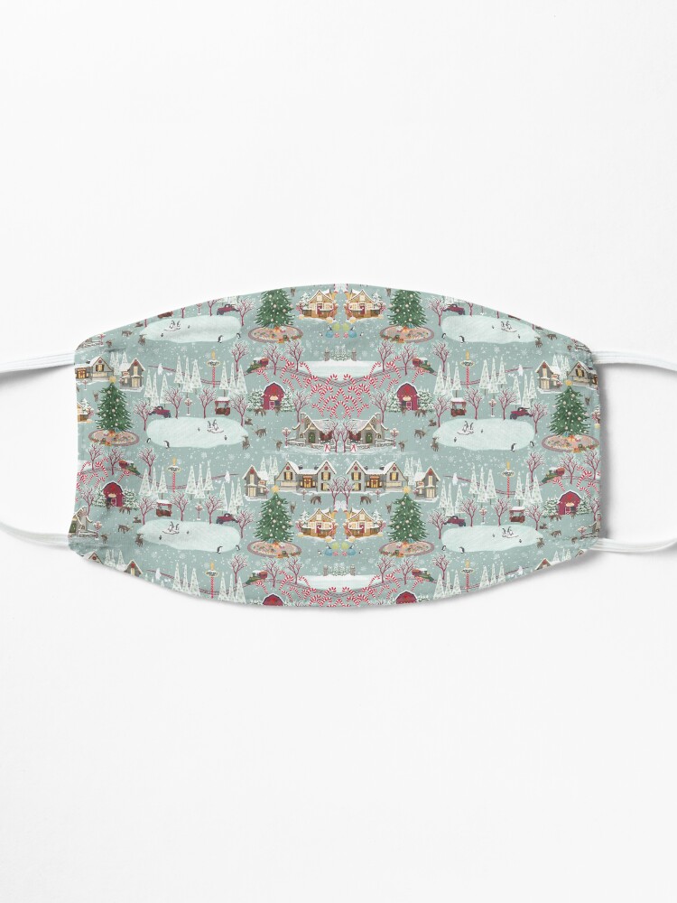 Alternate view of The North Pole - Winter Wonderland Pattern Mask