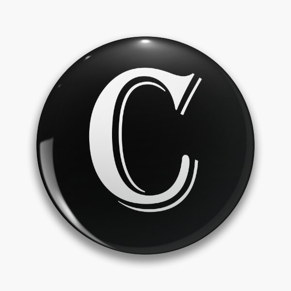 Item preview, White Algerian letter C on black  designed and sold by Alphabetss.