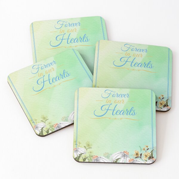 Item preview, Forever in our hearts white and yellow flowers flower field, sympathy card, funeral card, memorial card designed and sold by DoodlesFlowers.