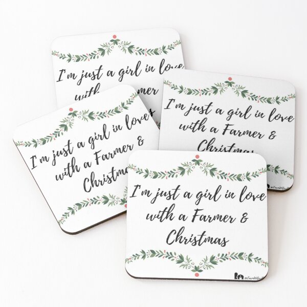 Item preview, I am just a girl in love with a farmer & Christmas designed and sold by Dharmpreet Kaur.