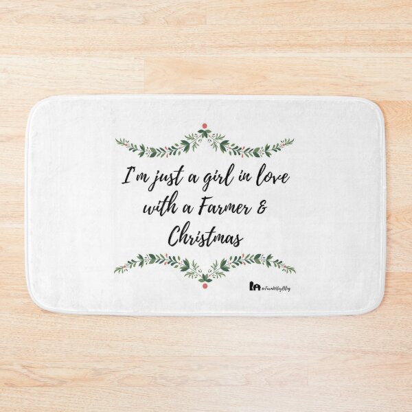 Item preview, I am just a girl in love with a farmer & Christmas designed and sold by Dharmpreet Kaur.