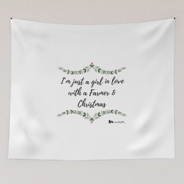Item preview, I am just a girl in love with a farmer & Christmas designed and sold by Dharmpreet Kaur.