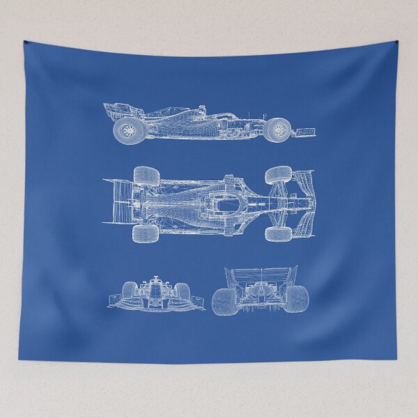 Item preview, Racing car blueprint project blue 2021 designed and sold by ideasfinder.