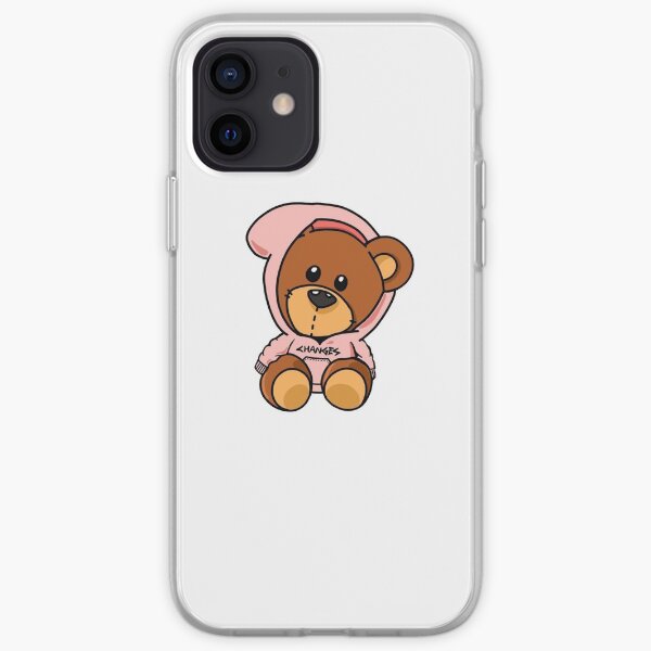 Diseño rosa oso Bieber Funda blanda para iPhone