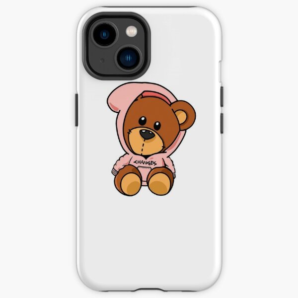 Diseño rosa oso Bieber Funda resistente para iPhone