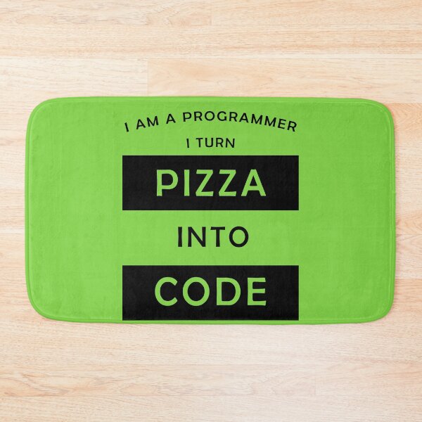 Item preview, I am a progammer, I turn pizza into code designed and sold by svanaerschot.