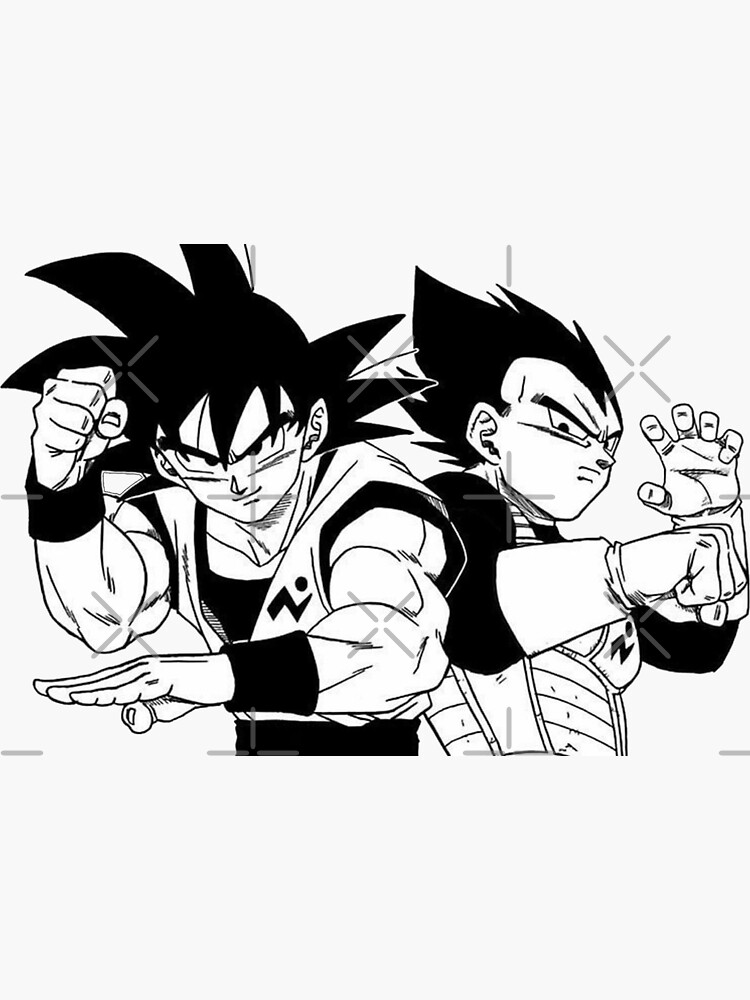 Line art Vegeta Goku Bulla Drawing, goku, angle, white, manga png | Klipartz