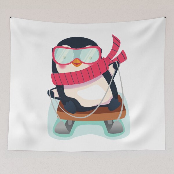 Item preview, Cute Penguin Ice Sledging Winter Sports Adventure designed and sold by treasure-crafts.