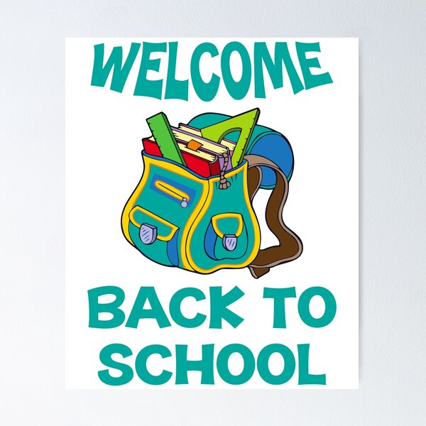 Sale offer poster of discount school supplies for welcome back to