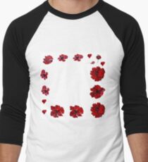 Poppies Men's Baseball ¾ T-Shirt