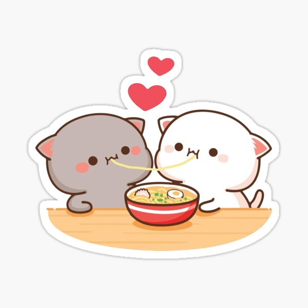 chat pêche et goma Sticker
