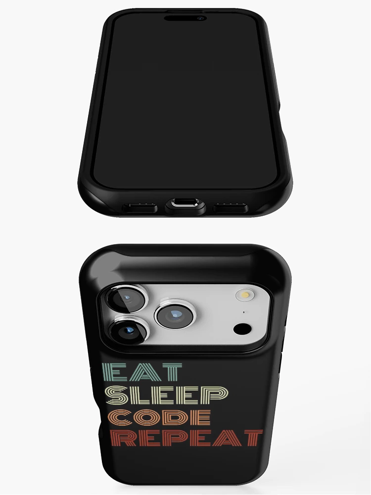 Thumbnail 3 of 4, iPhone Case, Eat Sleep Code Repeat Python Programming designed and sold by Sour Soul.