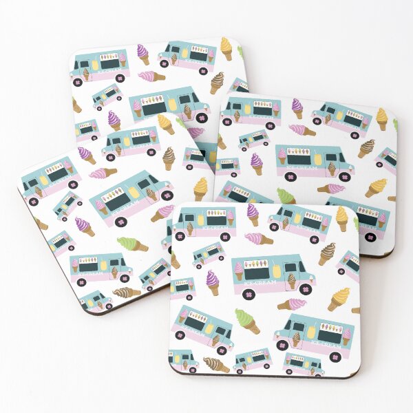 Item preview, Retro Ice Cream Truck Pattern designed and sold by idovedesign.