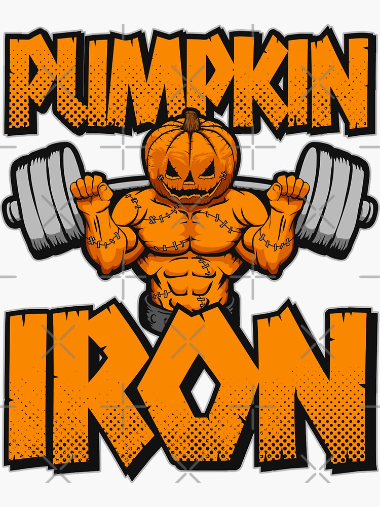 Halloween Workout Pumpkin Iron Squat Bodybuilder Fitness