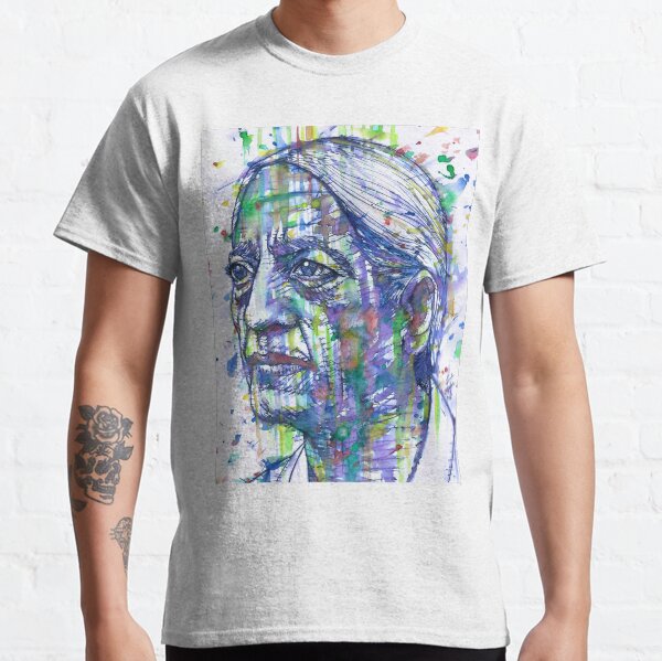 JIDDU KRISHNAMURTI watercolor and ink portrait Classic T-Shirt