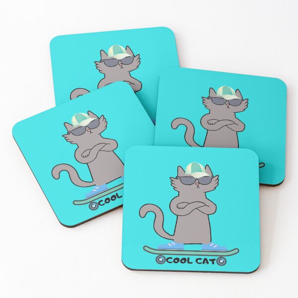 Item preview, Cool Cat on a Skateboard designed and sold by Ashstone23.