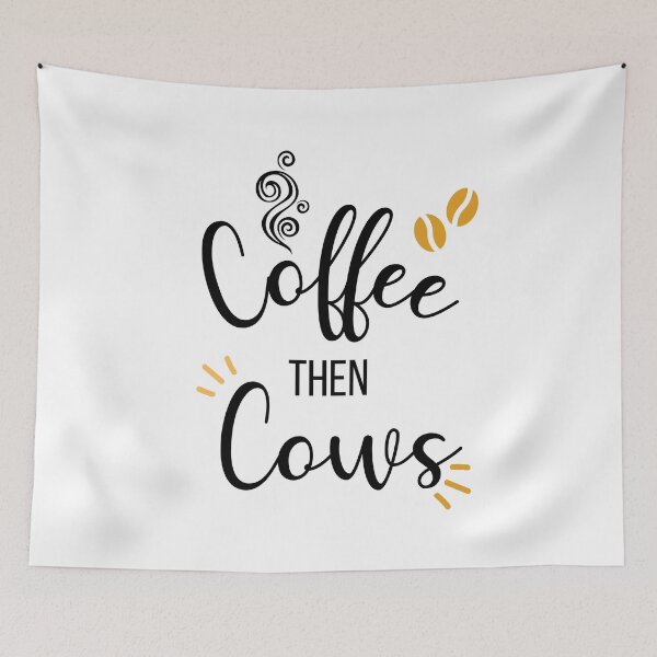 Item preview, Coffee Then Cows Funny designed and sold by The Little Wood Cottage.