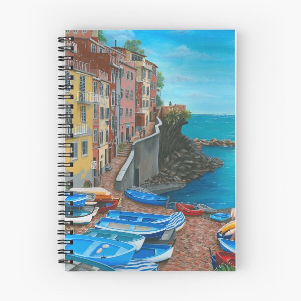 Item preview, Riomaggiore cinque terre coast acrylic painting designed and sold by Debra Dickson.