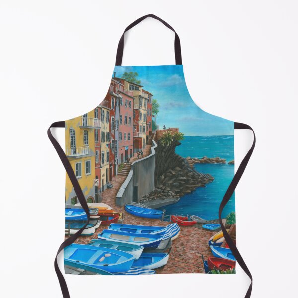 Item preview, Riomaggiore cinque terre coast acrylic painting designed and sold by Debra Dickson.