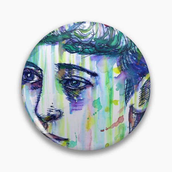Item preview, EDITH WHARTON watercolor and ink portrait designed and sold by lautir.