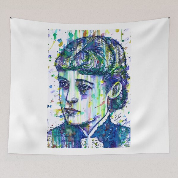 Item preview, EDITH WHARTON watercolor and ink portrait designed and sold by lautir.
