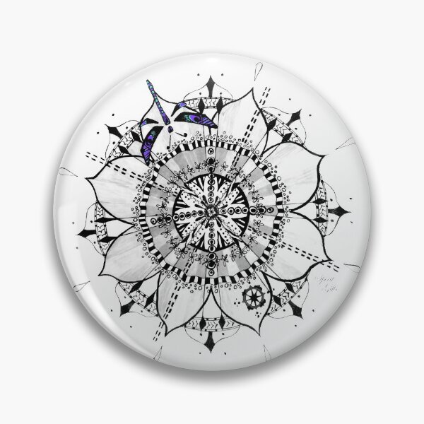Item preview, Mandala Blue Dragonfly Prepare For Swift Action designed and sold by SpiritGifts.