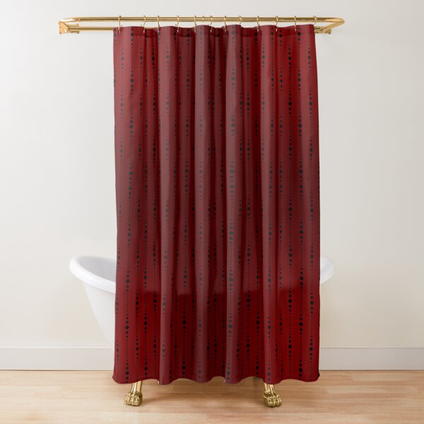 Vista previa del artículo con la obra «Patrón de rayas de puntos negros de romance de vampiro rojo», diseñado y vendido por Neptune Dreamer.