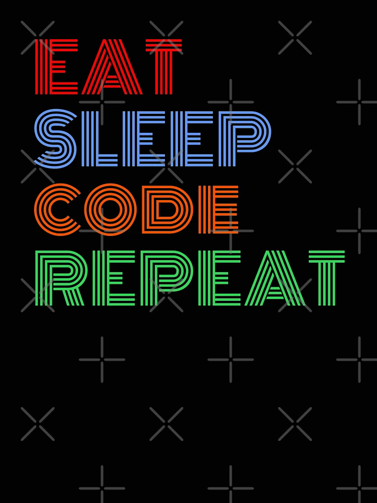 Thumbnail 4 of 4, Relaxed T-Shirt, Eat Sleep Code Repeat JavaScript Programming designed and sold by Sour Soul.