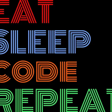 Artwork thumbnail, Eat Sleep Code Repeat JavaScript Programming by Sour Soul