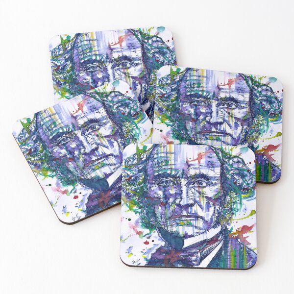 Item preview, JOHN STUART MILL watercolor and ink portrait designed and sold by lautir.