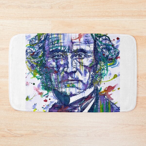 Item preview, JOHN STUART MILL watercolor and ink portrait designed and sold by lautir.