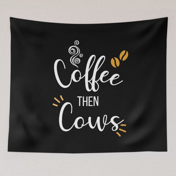 Item preview, Coffee Then Cows Funny designed and sold by The Little Wood Cottage.