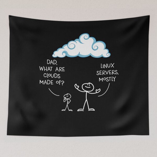Item preview, Clouds Mostly Made Of Linux And Server - Funny Coding designed and sold by styleofpop.