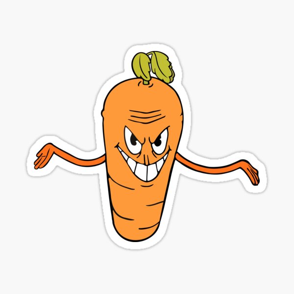 Carrot boss Cuphead Sticker