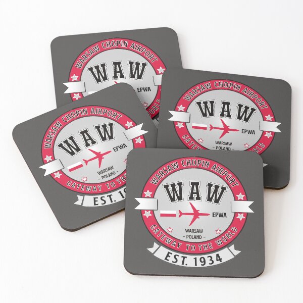 Item preview, WAW Warsaw Chopin Airport Poland - Vintage Style designed and sold by FouDeeziner.